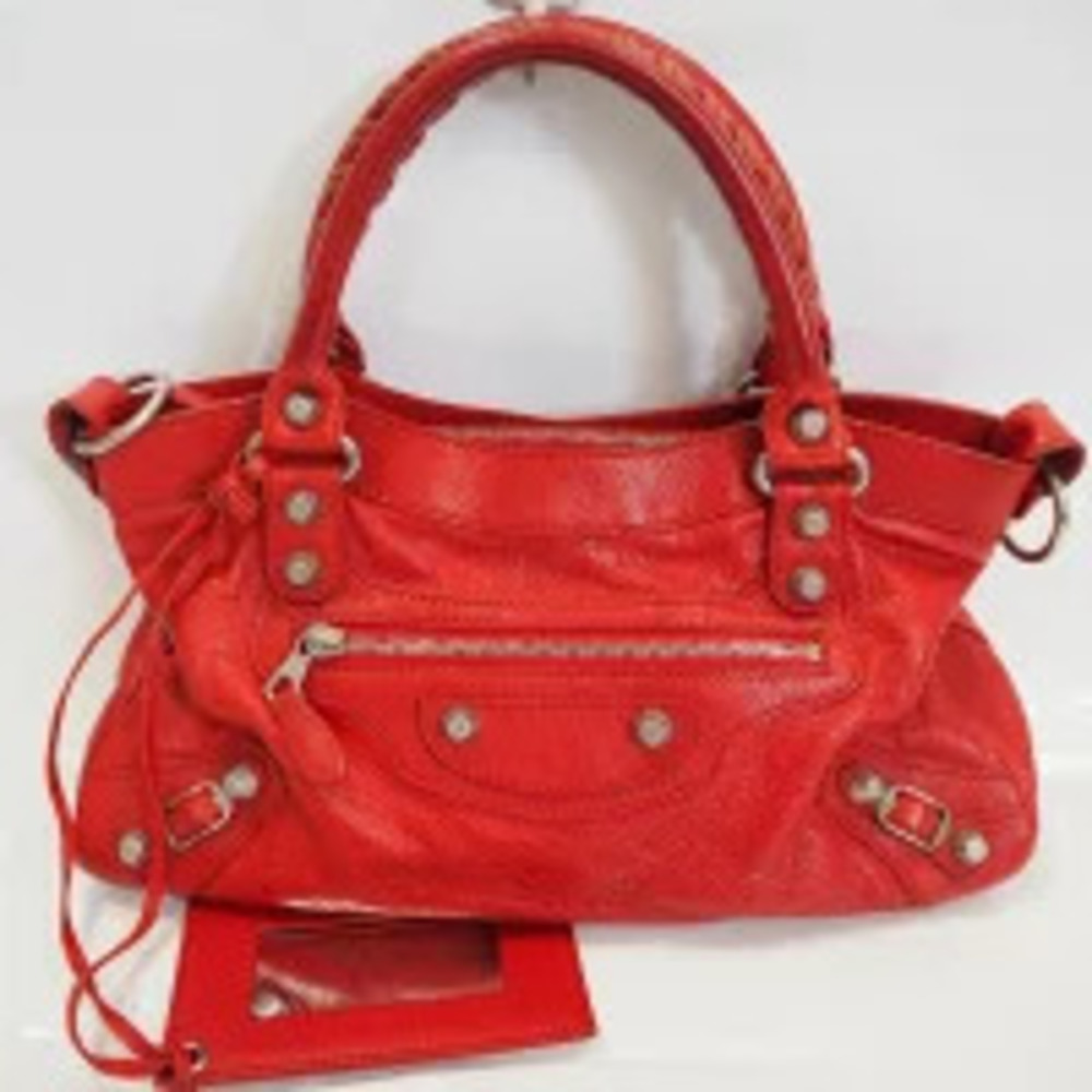 Balenciaga Shoulder Bag The First Leather Red